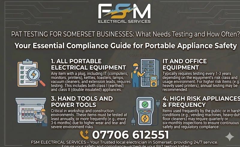 pat testing electrical appliances burnham somerset