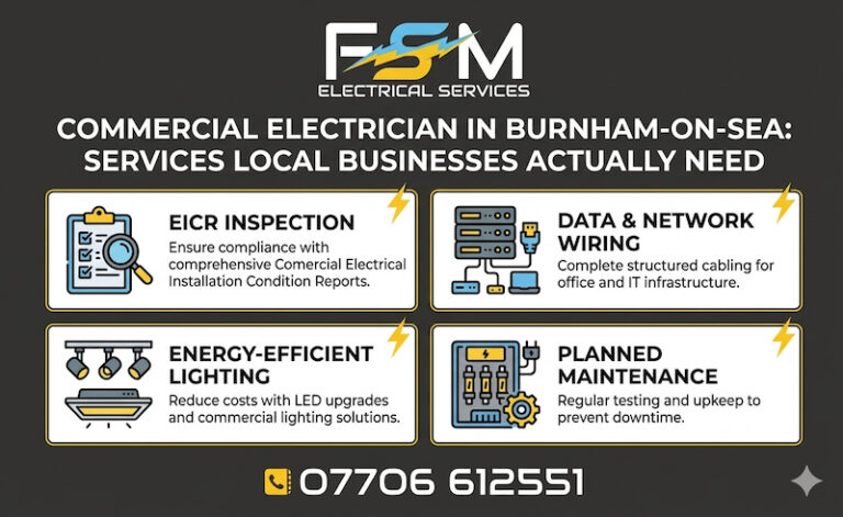 Commercial Electrician in Burnham-on-Sea: Services Local Businesses Actually Need