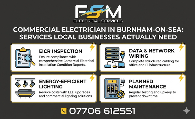 commercial electrician burnham-on-sea north somerset